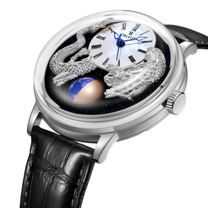 Best Affordable Silver Dragon Starry Sky Dial Moon Phase Style Automatic Watches For Men - OBLVLO SCM-GD