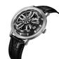 OBLVLO SCM-SK Automatic Skeleton Watches with Supercar Wheels Black Dial Design