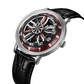 OBLVLO SCM-SK Unique Red Skeleton Supercar Alloy Wheels Dial Automatic Watches