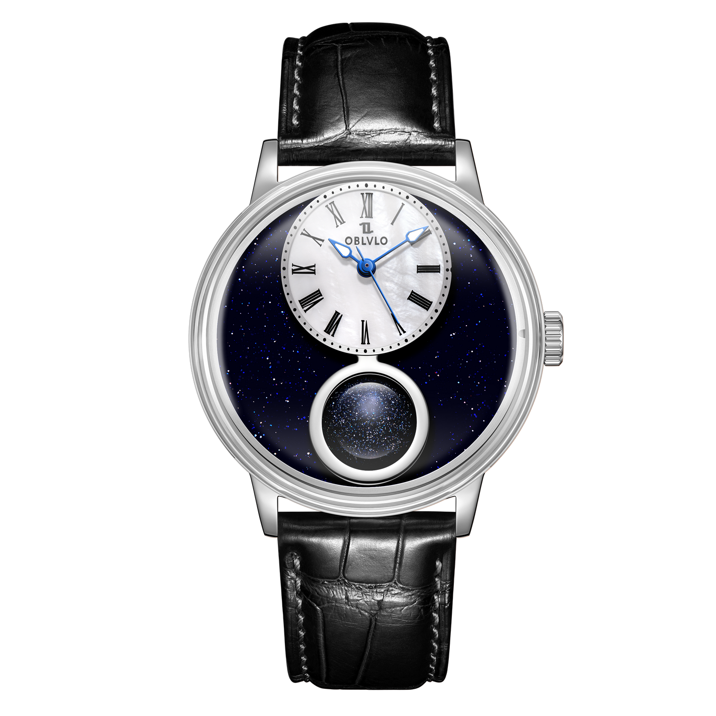 Best Affordable OBLVLO SCM-STARS Starry Sky 24-Hour Display Automatic Watches For Men