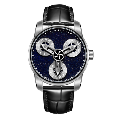 Affordable Luxury Unique Automatic Skeleton Watches For Men - Oblvlo SK-TRI YBB