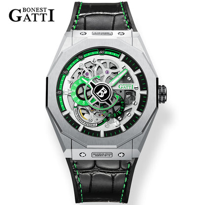 Luxury Mens Skeleton Automatic Sport Watch for Sale - Bonest Gatti BG7601-B5