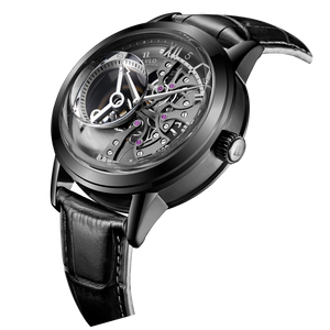 Oblvlo VM Series Luxury Automatic Skeleton Watches With Black PVD