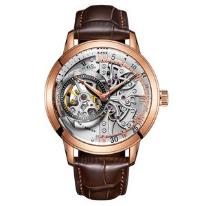 OBLVLO VM Series Rose Gold Mens Luxury Automatic Skeleton Watches For Sale