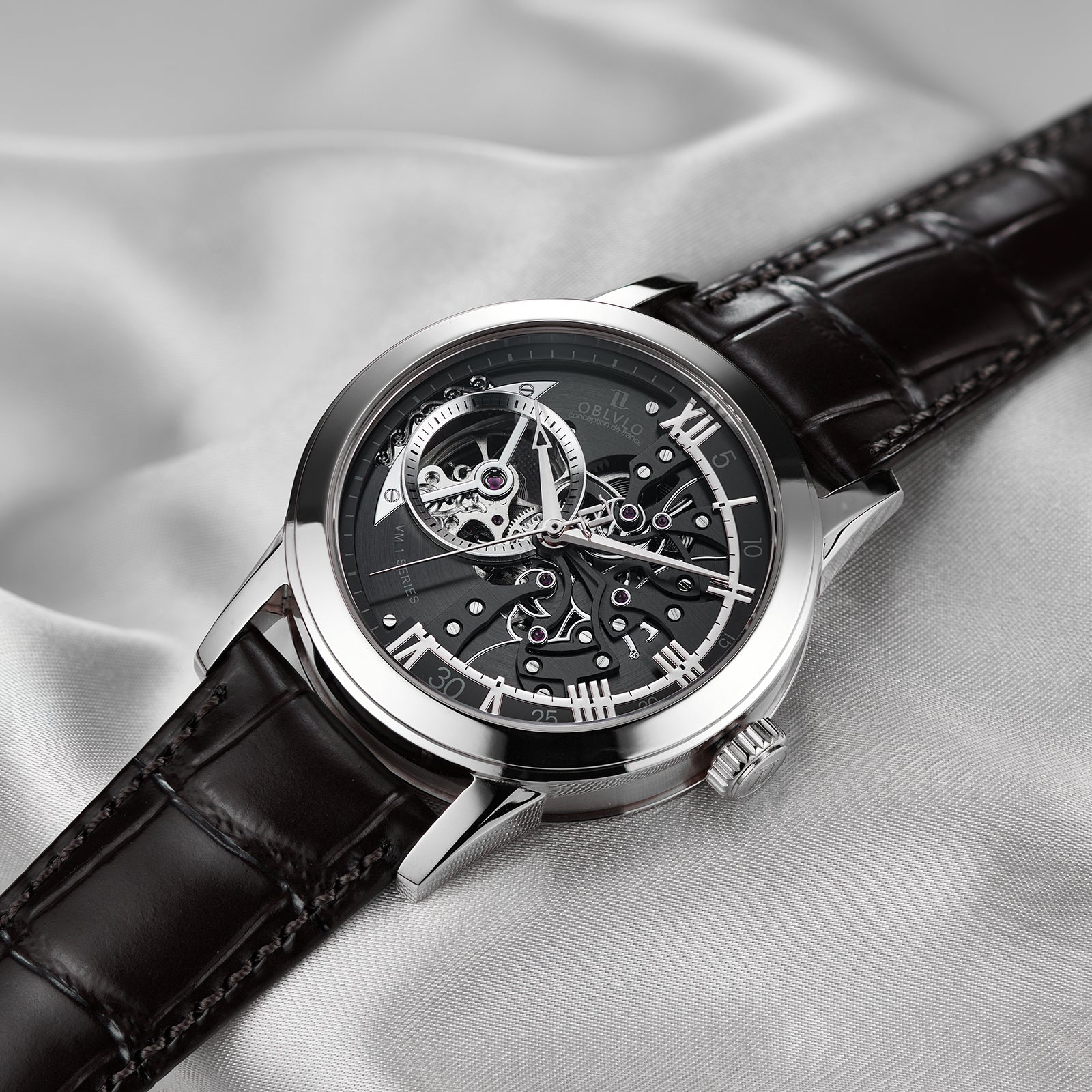 Luxury Oblvlo VM S Men s Mechanical Automatic Skeleton Watches For Sal Luxury Oblvlo VM S Men s Mechanical Automatic Skeleton Watches For Sal