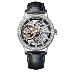 Best Affordable Diamond Skeleton Tourbillon Watches For Men -  Oblvlo Design VM-TB DYBB