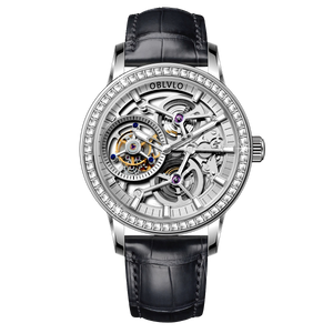 Affordable Luxury Diamond Skeleton Tourbillon Watch For Men -  Oblvlo Design VM-TB DYWB