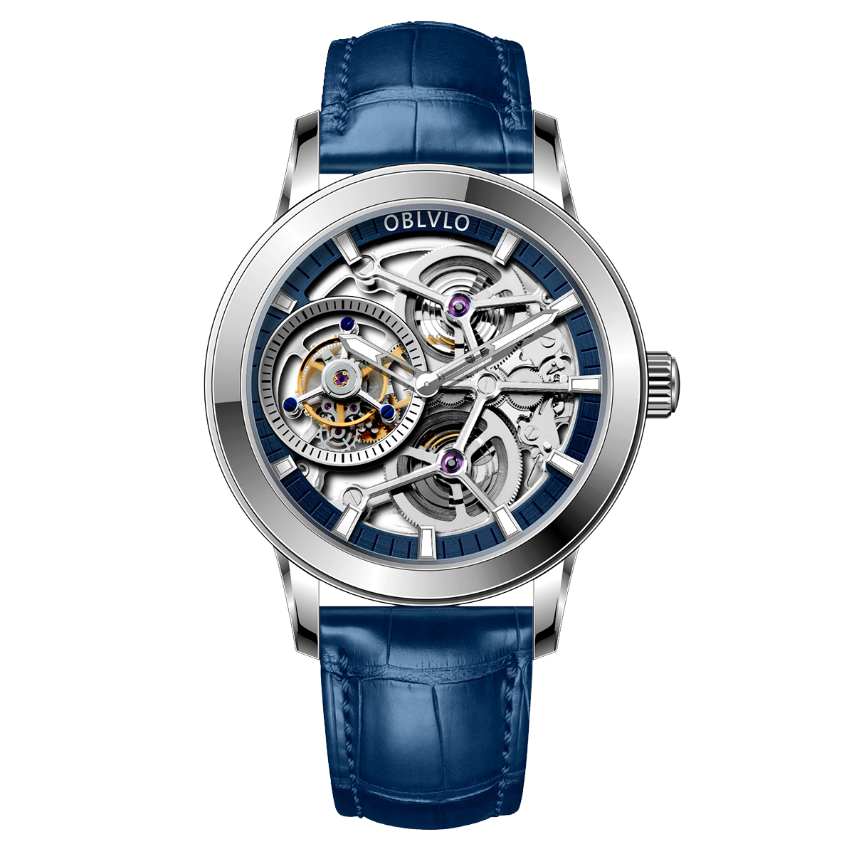 Best Affordable Luxury Skeleton Tourbillon Watch For Men -  Oblvlo VM-TB YLL