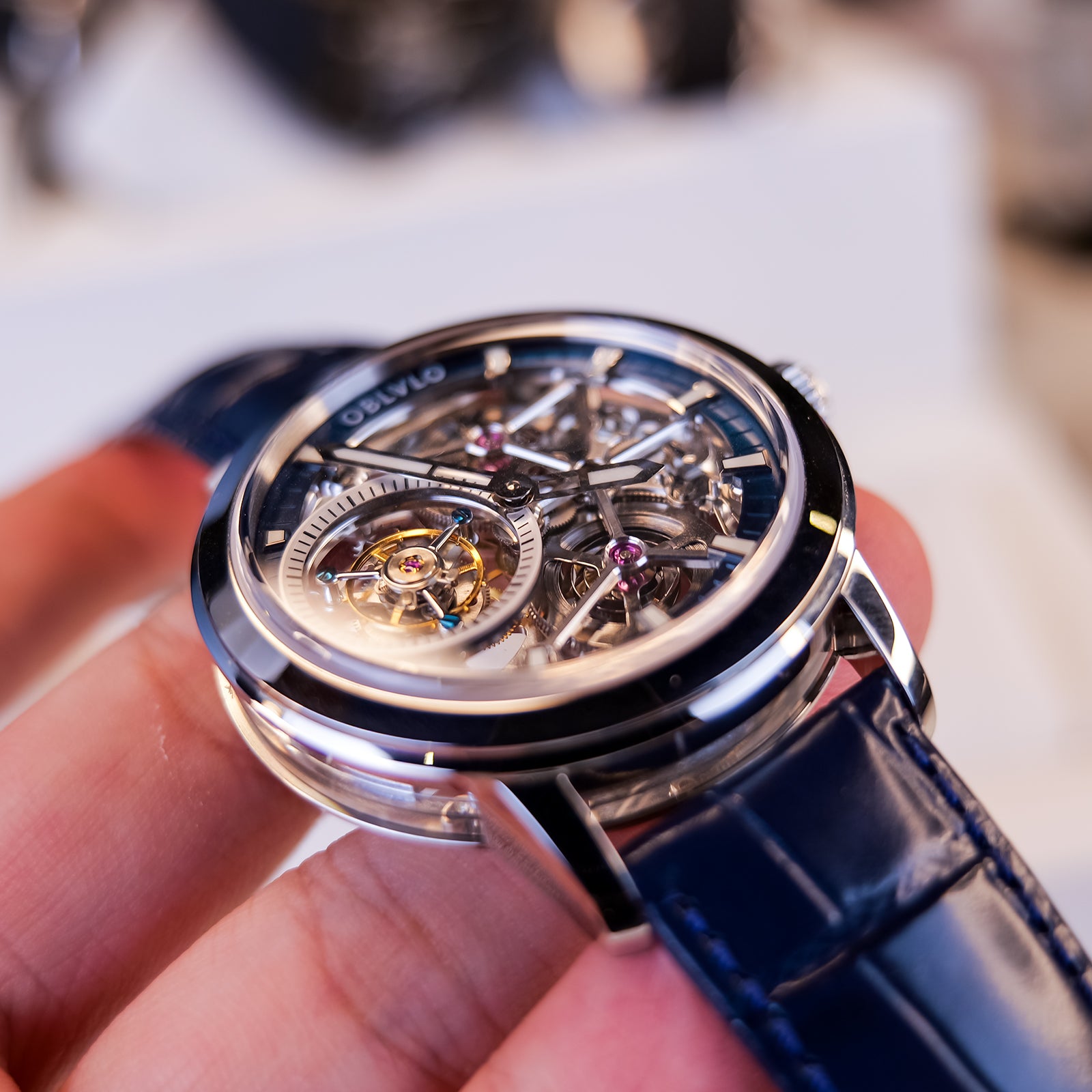 Best Affordable Luxury Skeleton Tourbillon Watch For Men Oblvlo VM-T