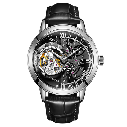 Cool OBLVLO VM Series Mens Luxury Automatic Skeleton Watches For Sale