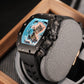 Cool Unique Black PVD Case & Blue Chinese Dragon Skeleton Watch - OBLVLO DRAGON Series