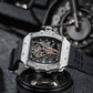 OBLVLO XM FIG Series Cool Diamond & Rock and Roll Skeleton Hand Automatic Watch
