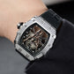 OBLVLO XM FIG Series Cool Diamond & Rock and Roll Skeleton Hand Automatic Watch