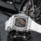 Luxury White Diamond Skeleton Automatic Watches for Men & Women - OBLVLO XM FIG Series