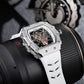 Luxury White Diamond Skeleton Automatic Watches for Men & Women - OBLVLO XM FIG Series