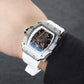 Luxury White Diamond Skeleton Automatic Watches for Men & Women - OBLVLO XM FIG Series