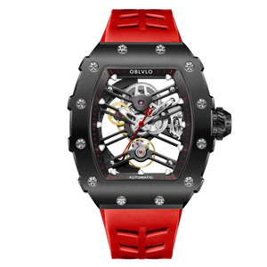 Affordable Black PVD Automatic Skeleton Watches for Men - OBLVLO XM XSK Series