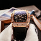 Affordable Luxury Rose Gold Mechanical Skeleton Diamond Watches - OBLVLO XM XSK Series