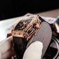 Affordable Luxury Rose Gold Mechanical Skeleton Diamond Watches - OBLVLO XM XSK Series