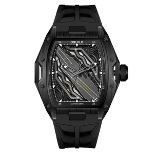 OBLVLO ZM-CR Series - Aircraft Carrier Version Automatic Mechanical Watch with Aircraft Carrier Runway Dial