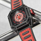 Affordable Luxury Skeleton Military Watches For Men - Red Oblvlo AK-S-BBBR