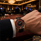 Montre-bracelet automatique mécanique de luxe pour homme OBLVLO CSM-CA en or rose sur le thème de la roulette de casino