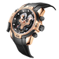 Best Reef Tiger Men's Aurora Concept Rose Gold Luxury Automatic Sport Watch