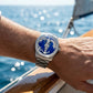 OBLVLO JM-Sailing | Affordable Luxury Blue Cold Enamel Dial & Pacific Ocean Maps Automatic Watches