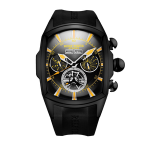 Luxury Reef Tiger Aurora Tank II Black PVD Automatic Sport Watches for Men