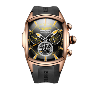 Luxury Reef Tiger Aurora Tank II Automatic Men's Rose Gold Sports Watch