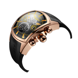 Luxury Reef Tiger Aurora Tank II Automatic Men's Rose Gold Sports Watch