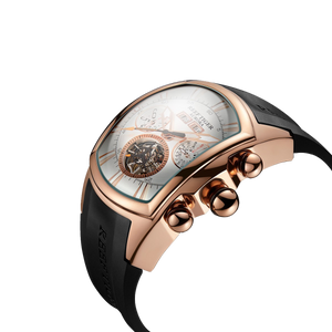 Reef Tiger Aurora Tank II Rose Gold Luxury Sports Automatic Military Watch for Men's