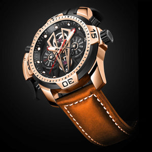 Best Affordable Reef Tiger Aurora Concept 2 Automatic Military Rose Gold Men's Watch