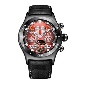 Luxury Reef Tiger Aurora Air Bubbles Mens Unique Automatic Skeleton Watch