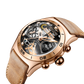 Luxury Reef Tiger Aurora Air Bubbles Design Rose Gold Unique Skeleton Automatic Watch