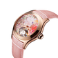 Reef Tiger Aurora Parrots Luxury Automatic Rose Gold Diamond Lady Watch