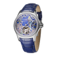 Luxury Reef Tiger Designs Aurora Parrots Blue Diamond Skeleton dial Wristwatches for Women