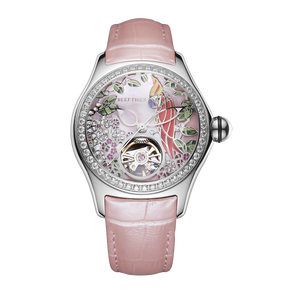 Luxury Diamond Automatic Women's Watch from Reef Tiger Aurora Parrots