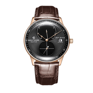 Luxury Rose Gold Men's Dress Watches from Reef Tiger Seattle Navy 1 Series