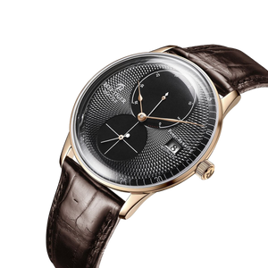Luxury Rose Gold Men's Dress Watches from Reef Tiger Seattle Navy 1 Series