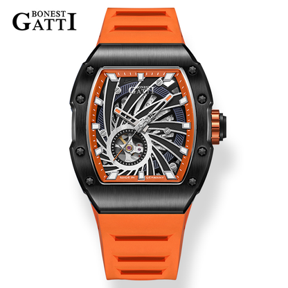 Luxury Men's Skeleton Automatic Sport Watch - Bonest Gatti BG9902-A2 for Sale