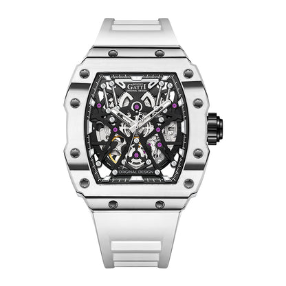 Bonest Gatti BG 9906-A4 Men's Luxury Automatic Skeleton Carbon Fiber Titaniu Watch for Sale